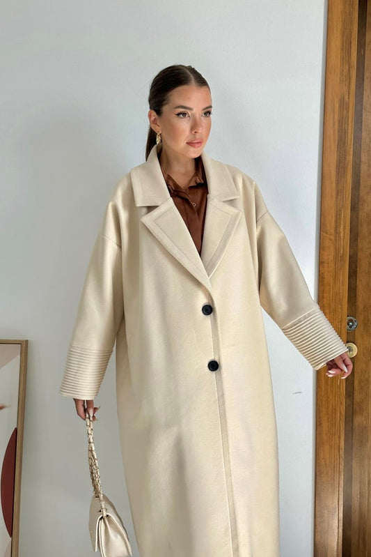 Cuff Detailed Coat