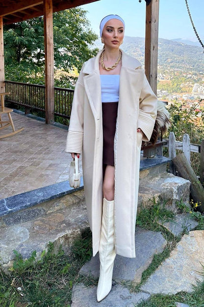 Long beige coat