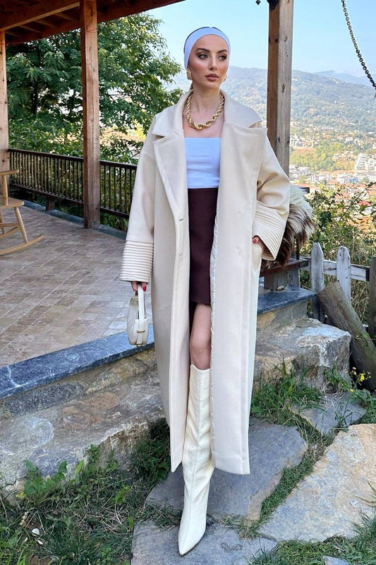 Long beige coat