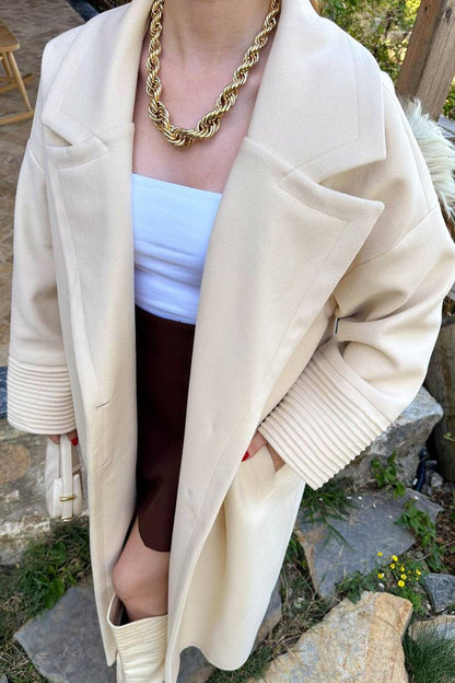 Long beige coat