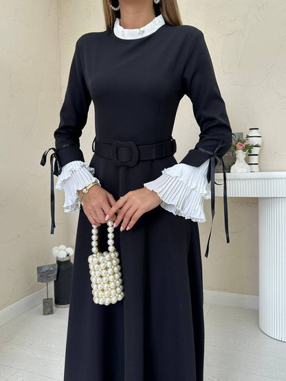 White Ruffled Long dress